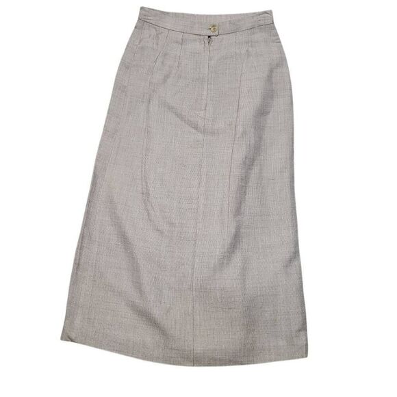 Michelle Stuart Skirt Suit Women's Sz 4 Tan Multi Plaid Padded Shoulder 2 Piece - Picture 6 of 12